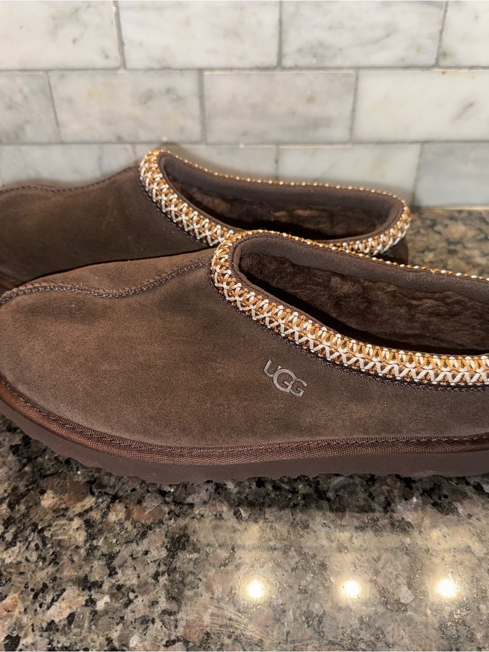 Kids UGG Chocolate Brown Suede Moccasins